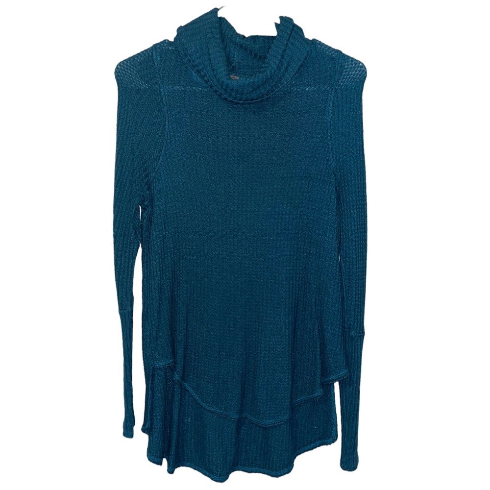FREE PEOPLE Kristina Drippy Thermal Long Sleeve Waffle Knit Size XS - Picture 2 of 2